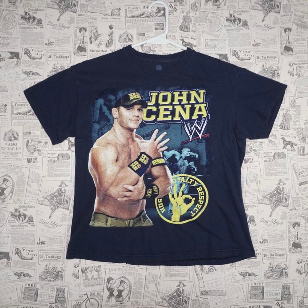 XL - Vintage Y2K John Cena big logo sports WWE 2000s t-shirt